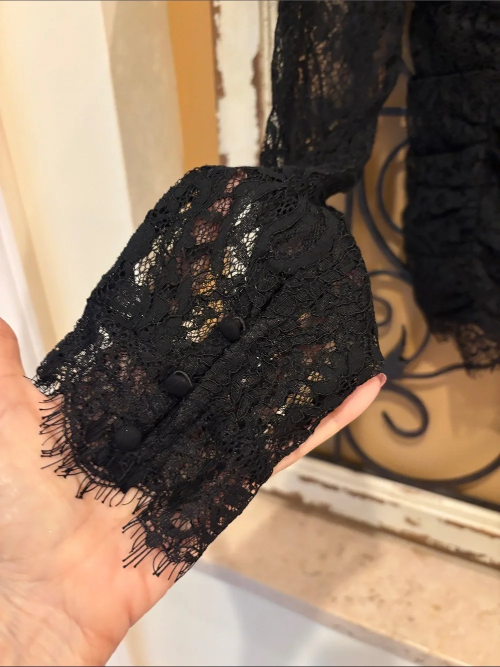 Free People Paloma Black Lace Ruched Top with attached cami New with tag